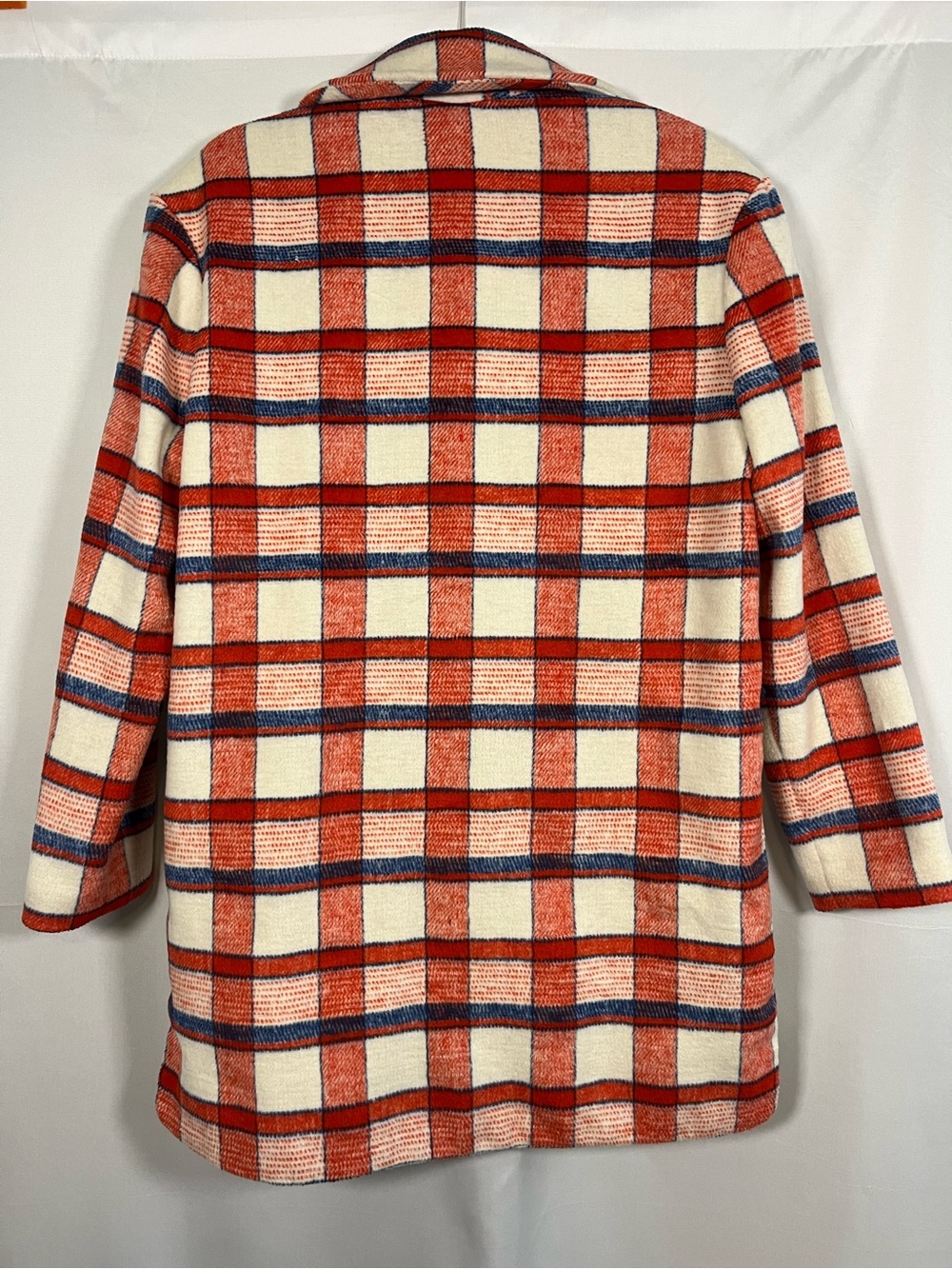 Hutch x Anthropologie Donna red plaid cozy brushed shirt jacket sz s - Picture 7 of 9